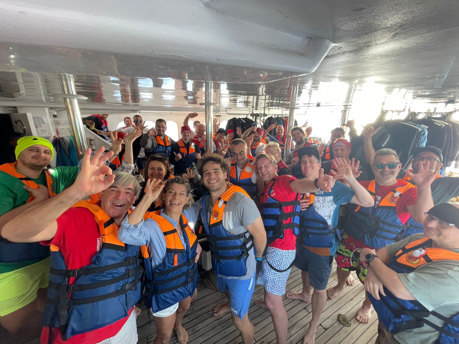 Weekly safety evacuation drill DiveSafariMaster Red Sea liveaboard