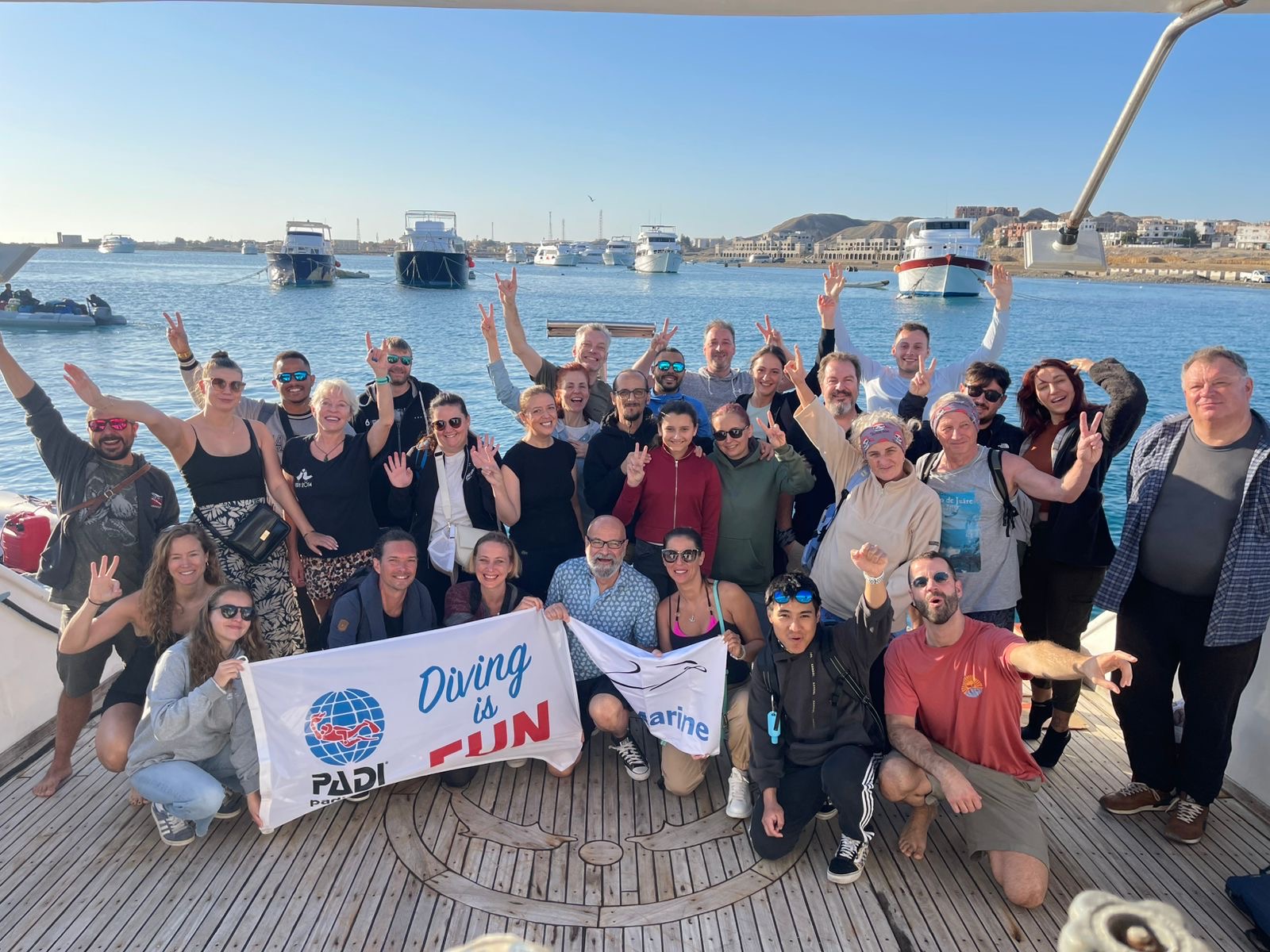 Guests aboard MY JP Marine Red Sea liveaboard spring 2026