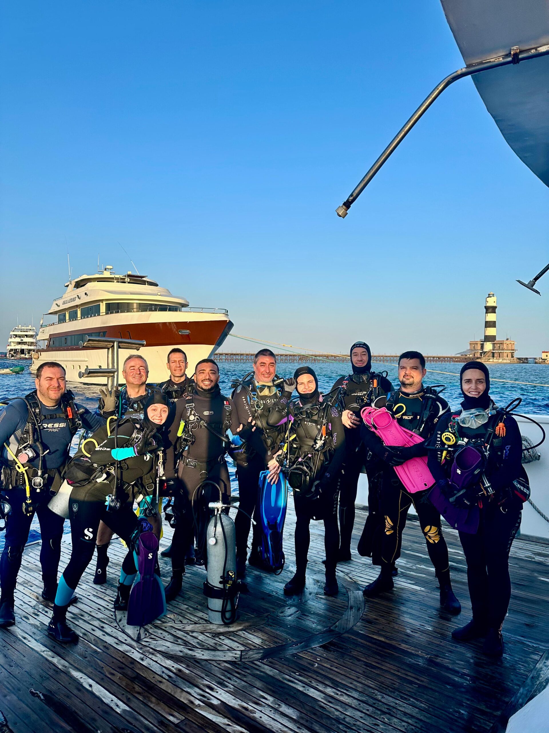 Guests aboard DiveSafariMaster Red Sea liveaboard spring 2026