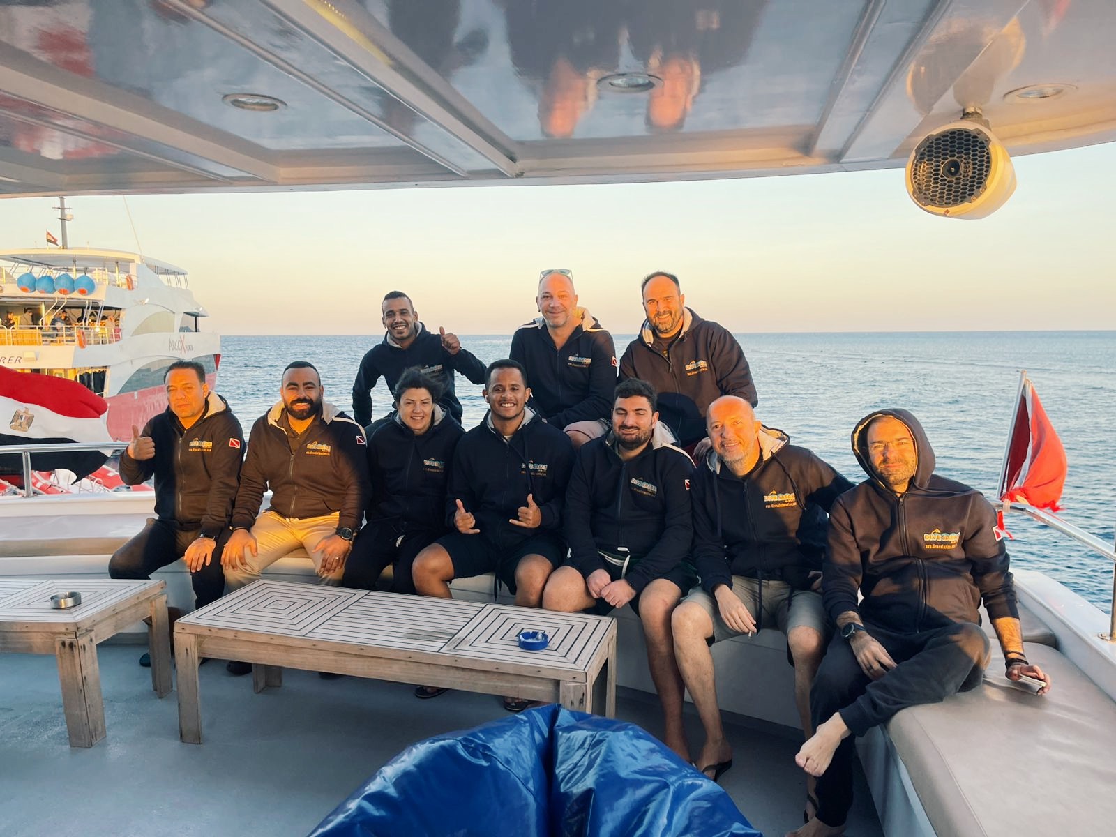 Pre-dive briefing aboard MY JPMarine before Brothers Islands dive